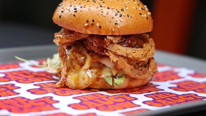 The Buckfast BBQ burger at The Saucy Cow. Photograph Nick Bradshaw