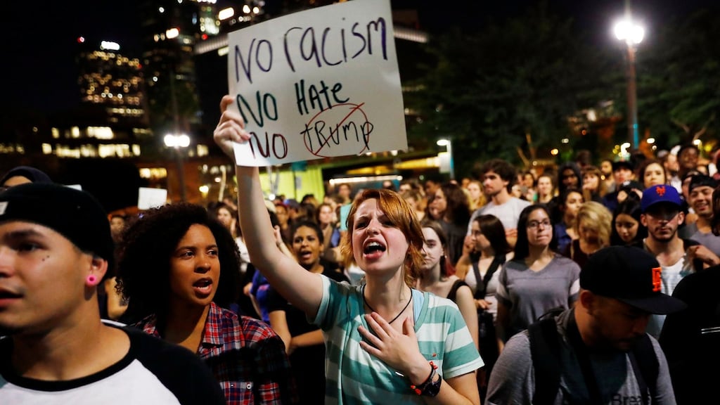 As iniquitous as it may seem, the vote of a college graduate/artist/creative/urban professional carries the exact same weight as that of someone living in a trailer park. Dems the rules. Photograph: Patrick T. Fallon/Reuters