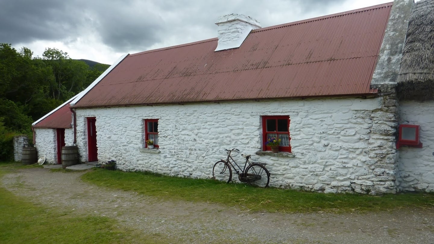 Galvanised roofing was often laid atop the traditional thatch