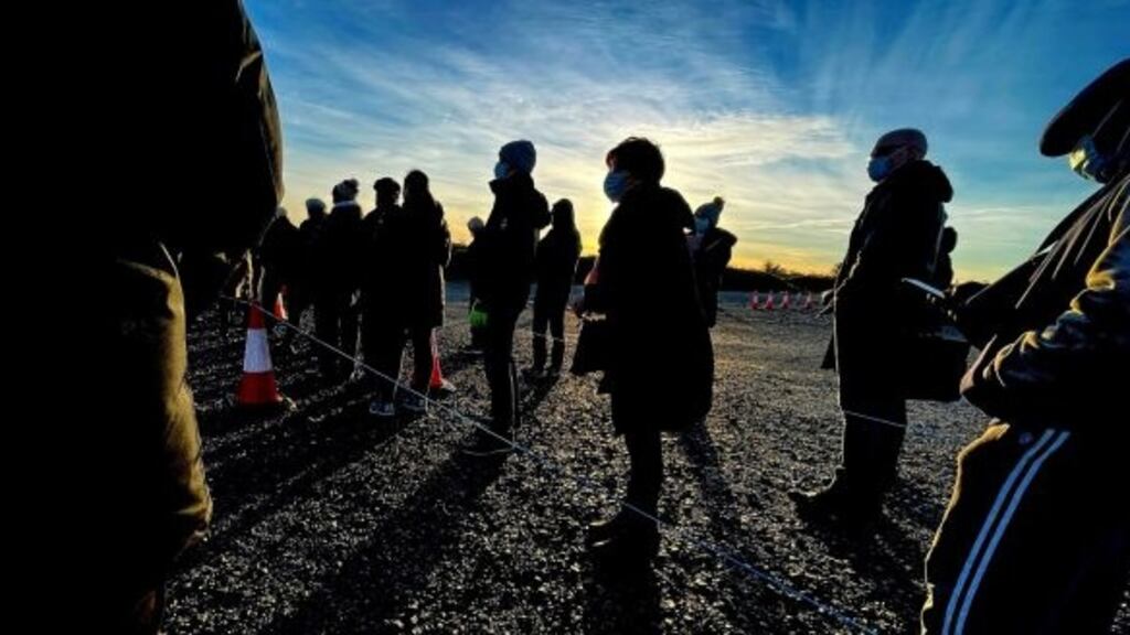 Queues formed from early Sunday morning outside vaccine centres.