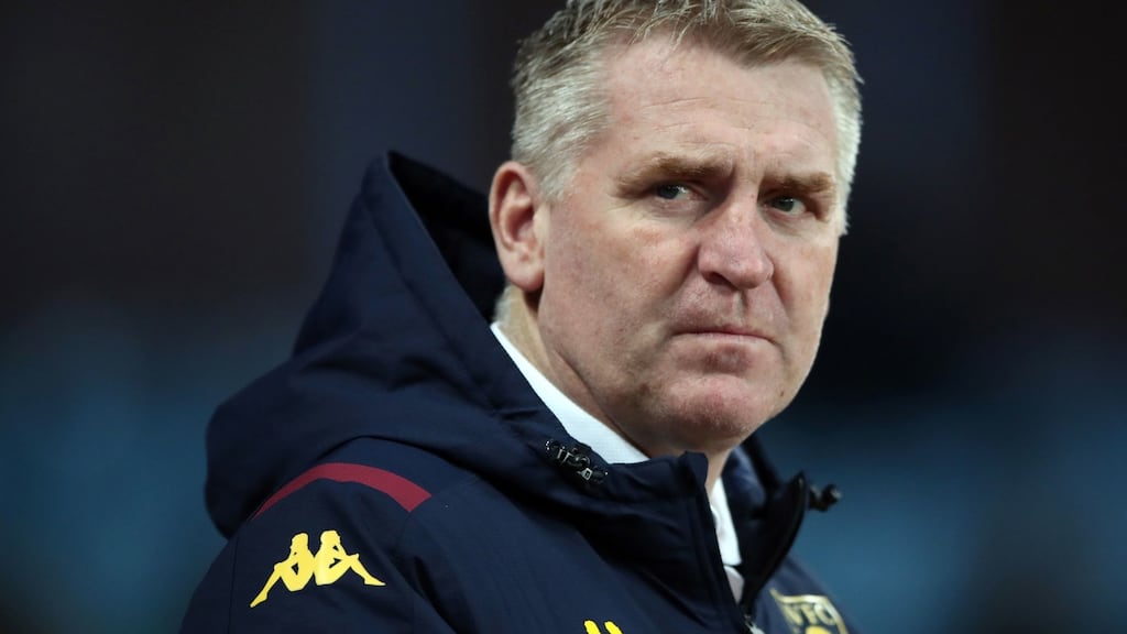 Aston Villa manager Dean Smith: in speaking to his players, the team improved and instead of finishing 19th, Villa ended the season 17th. Photograph: Nick Potts/PA Wire