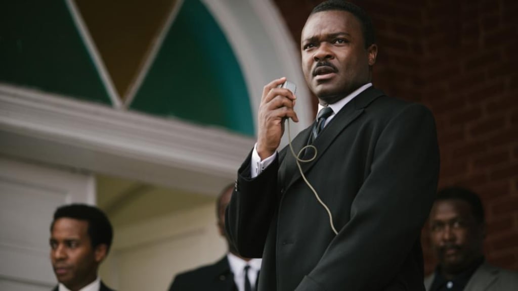 David Oyelowo portrays Dr Martin Luther King Jr in a scene from Selma. Photograph: AP Photo/Paramount Pictures, Atsushi Nishijima