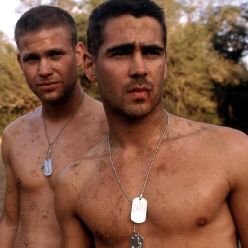 Colin Farrell with Matthew Davis in Tigerland, from 2000