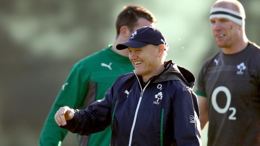 Ireland expects: Joe Schmidt expects Australia to pose a stiff “reality chick”. Photograph: Billy Stickland