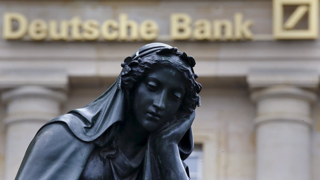Deutsche Bank research: The lower back book figure for Irish home loans is probably driven by the large volume of tracker mortgages. Photograph: Kai Pfaffenbach/Reuters