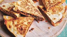 A crowd pleasing snack or main meal: Minced lamb and cheddar tortillas