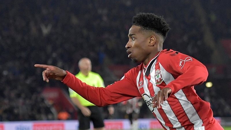 Kyle Walker-Peters scores Southampton’s early opener against Man City. Photograph: Vince Mignott/EPA