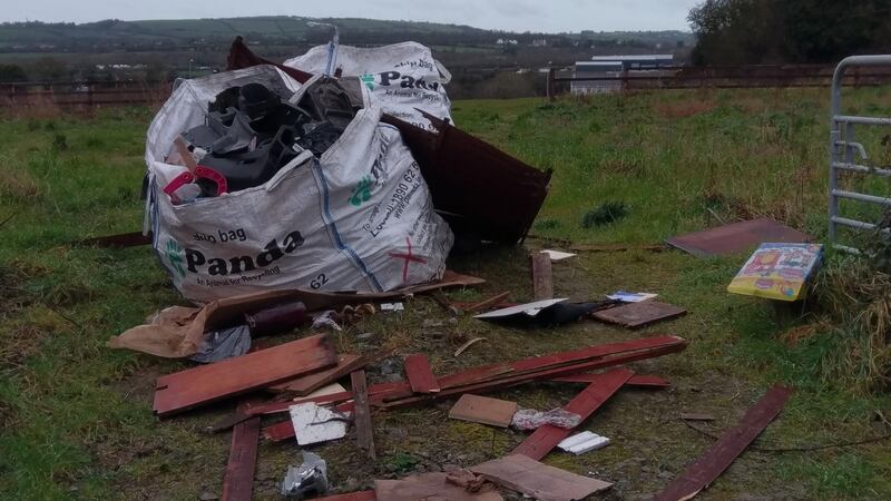 Dumping on Clonard Hill, Balbriggan, Co Dublin