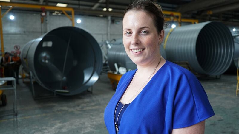 Claire McAree Doogan of McAree Engineering, which is located on Bellanode in rural north Monaghan. Photograph: Enda O’Dowd