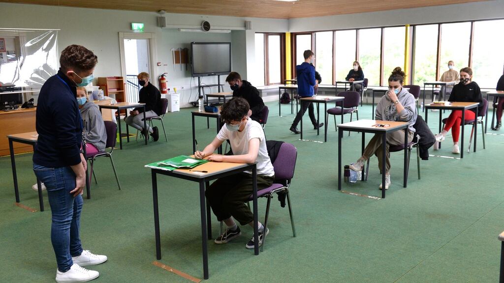 The  Leaving Cert class of 2021 will benefit from being given the only hybrid exam structure in the world when they collect their results today. Photograph: Dara Mac Dónaill