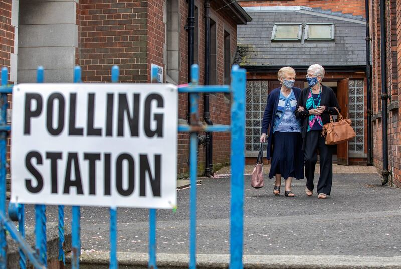 The highest turnouts were in Fermanagh and Omagh (62%), Mid-Ulster (60%) and Derry and Strabane (57%) — all nationalist majority councils. Photograph: Paul Faith/AFP via Getty Images