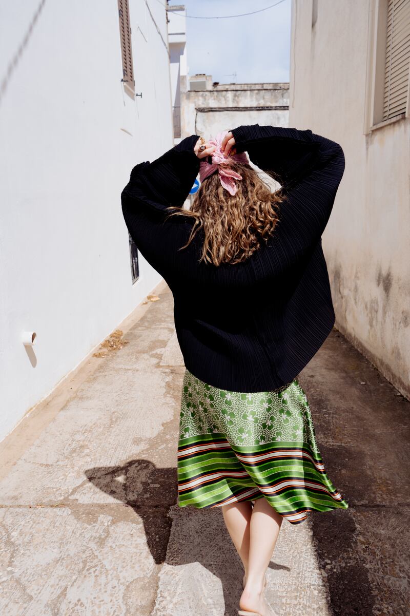 Small shamrock skirt in green, €320