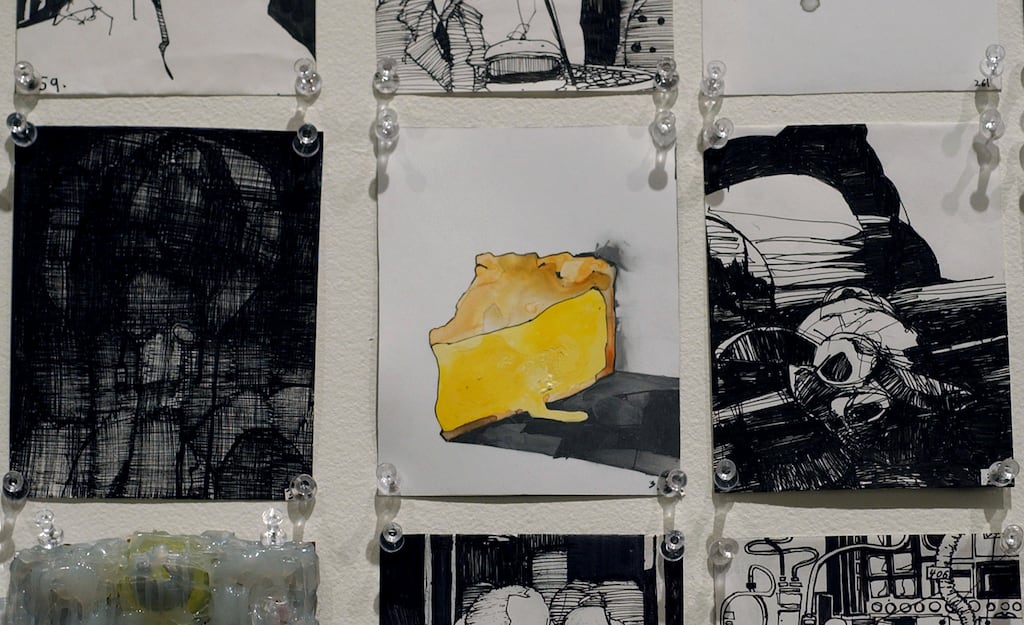 Artist Zak Smith's 'One Picture for Every Page of Thomas Pynchon's Novel Gravity's Rainbow' literally illustrates each page of Pynchon's 1973 novel. Photograph: Joey McLeister/Star Tribune via Getty Images