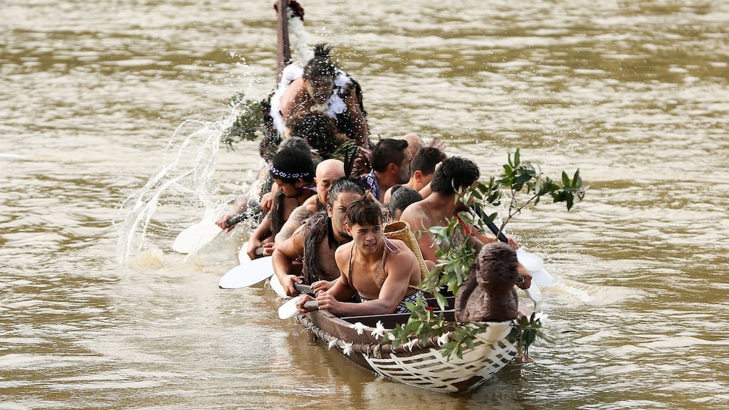 Prince Harry on the Whanganui river during a trip to New Zealand in 2015: Two guardians will be appointed to act on behalf of the Whanganui river, one from the crown and one from the Whanganui iwi (tribe). Photograph: Hagen Hopkins/Getty