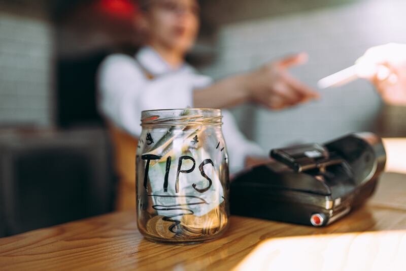Businesses should inform customers how tips are handled. Photograph: iStock