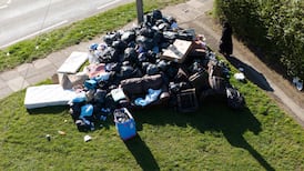 Birmingham’s rubbish piles high against walls covered in pro-Palestine graffiti