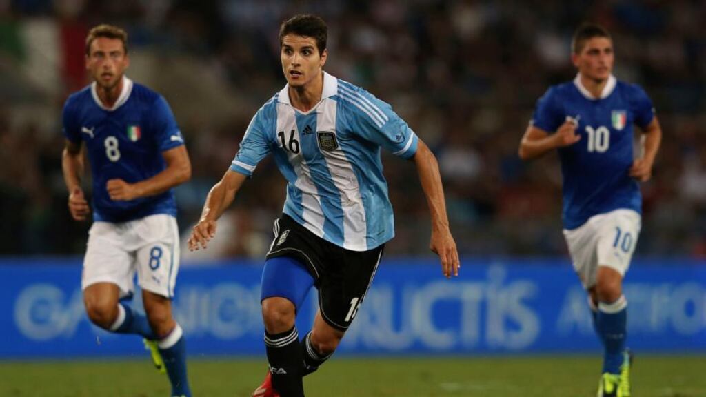 Argentina striker Erik Lamela has signed for Spurs in a €30 million deal from Serie A side Roma. Photograph: Alessandro Bianchi/Reuters