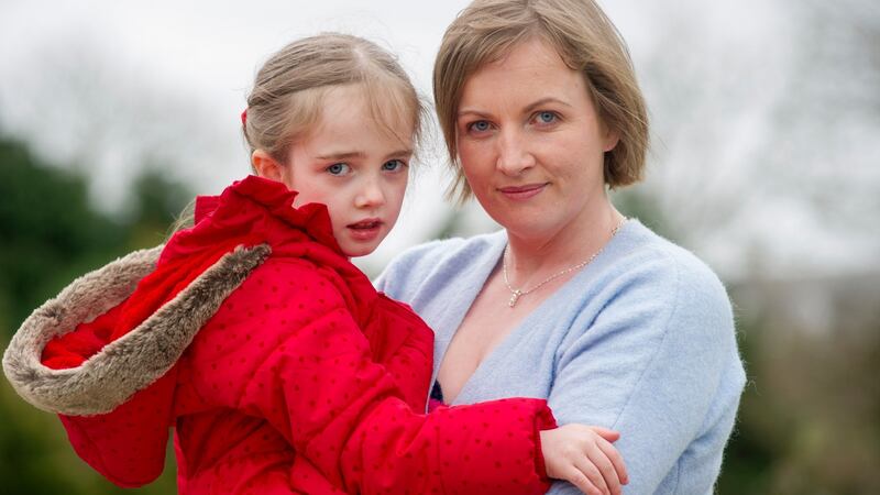 Vera Twomey from Aghabullogue, Co Cork, with her daughter Ava, who suffers from Dravet’s Syndrome. Photograph: Daragh Mc Sweeney/Provision