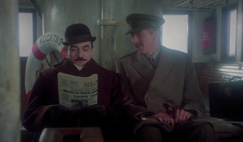 Albert Finney and Jeremy Lloyd in Murder on the Orient Express (1974)