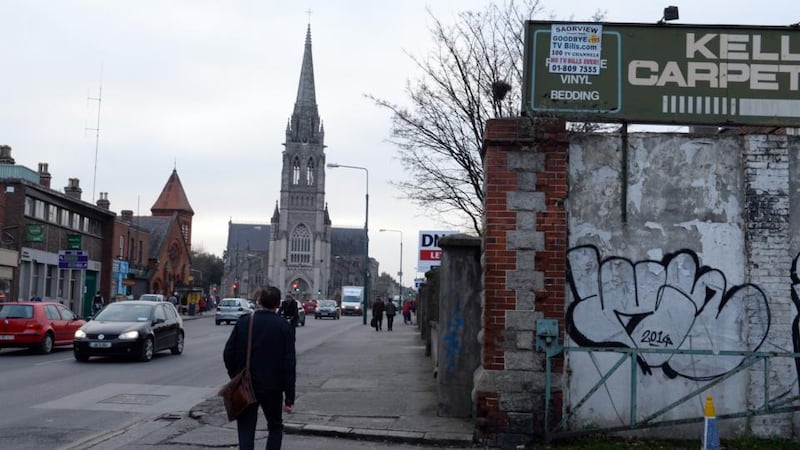 The Phibsborough conservation area largely runs east and west of Doyle’s Corner, from St Peter’s Church (above) where Cabra Road and the North Circular Road meet, to Berkeley Road near the Mater Hospital. Photograph: Cyril Byrne/The Irish Times
