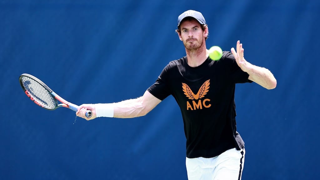 Andy Murray: he will have to take his chances on big points in order to compete with Tsitsipas. Photograph: Grant Halverson/Getty Images