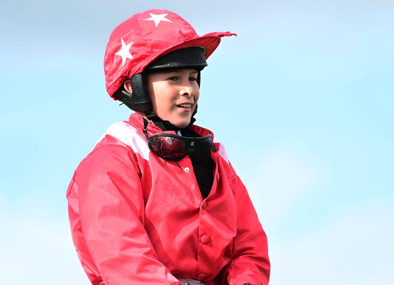 Jockey Jack de Bromhead (13) in his father's silks in August 2022. Photograph: Healy Racing