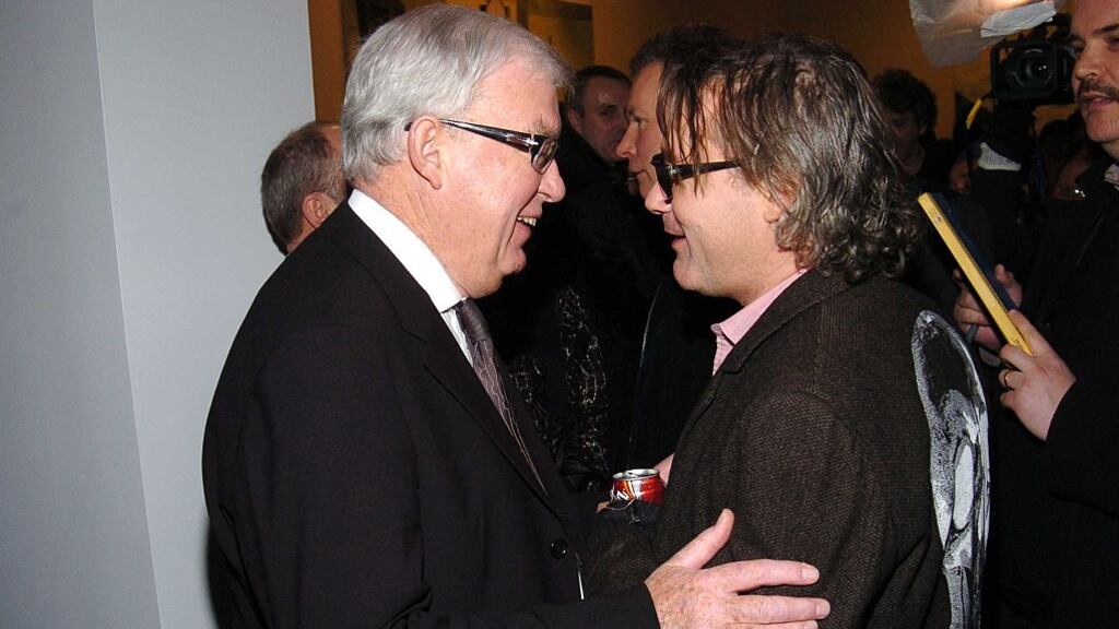 Frank Dunphy and Damien Hirst. Dunphy revolutionised the London art market and turned Damien Hirst into a multimillionaire. Photograph: Billy Farrell/Getty Images