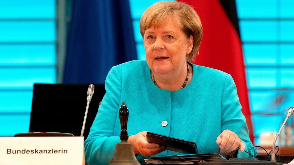 German chancellor Angela Merkel looked at the 2015 migrant crisis and said: Wir shaffen das – We can handle it. Photograph: Michael Sohn/Pool/AFP via Getty Images