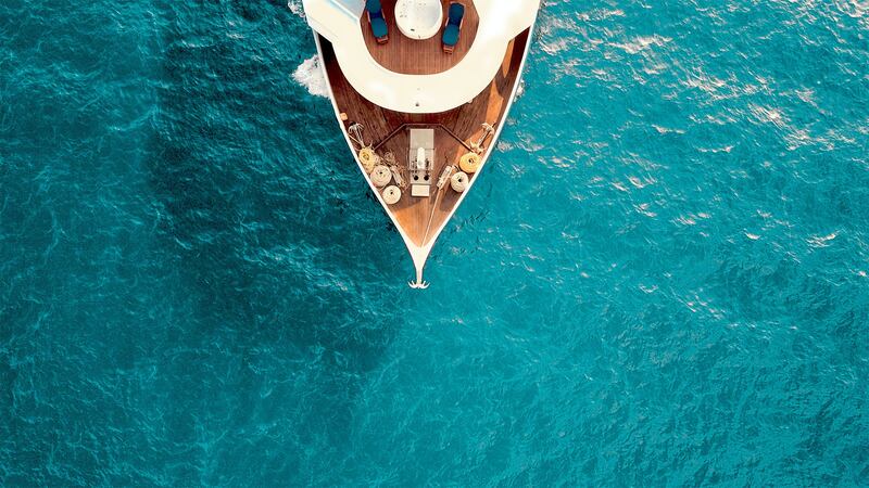 Sailing the Saronic Islands in Greece.