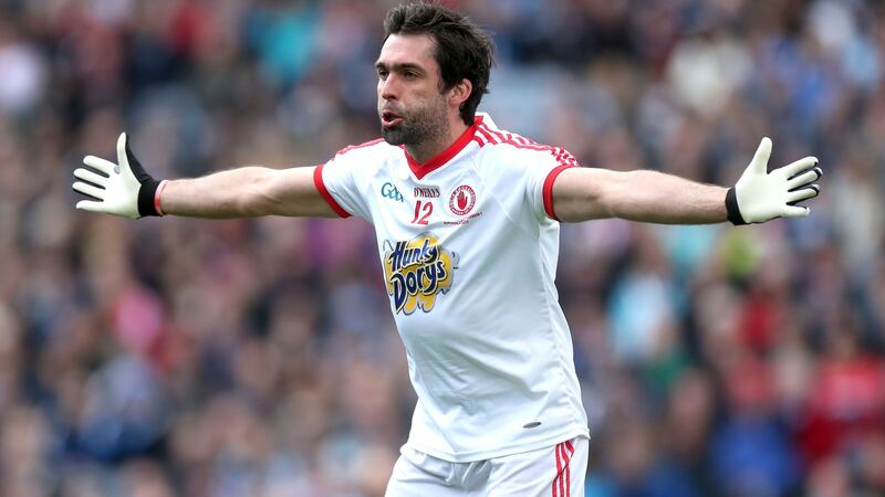 Tyrone’s 2008 All Ireland star Joe McMahon has announced his retirement after 11 seasons playing under Mickey Harte. Photograph: Ryan Byrne/Inpho