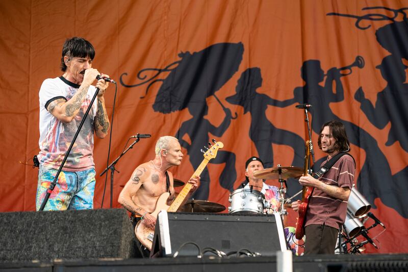 Frusciante rejoins singer Anthony Keidis, bassist Flea and drummer Chad Smith to restore the band’s definitive line-up for the 2022 world tour. Photograph: Amy Harris/Invision/AP