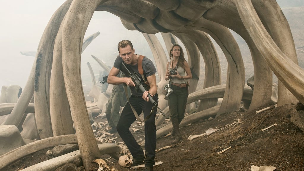 Bone crusher: Tom Hiddleston and Brie Larson in “Kong: Skull Island”. Photograph: Vince Valitutti/Warner Bros/AP