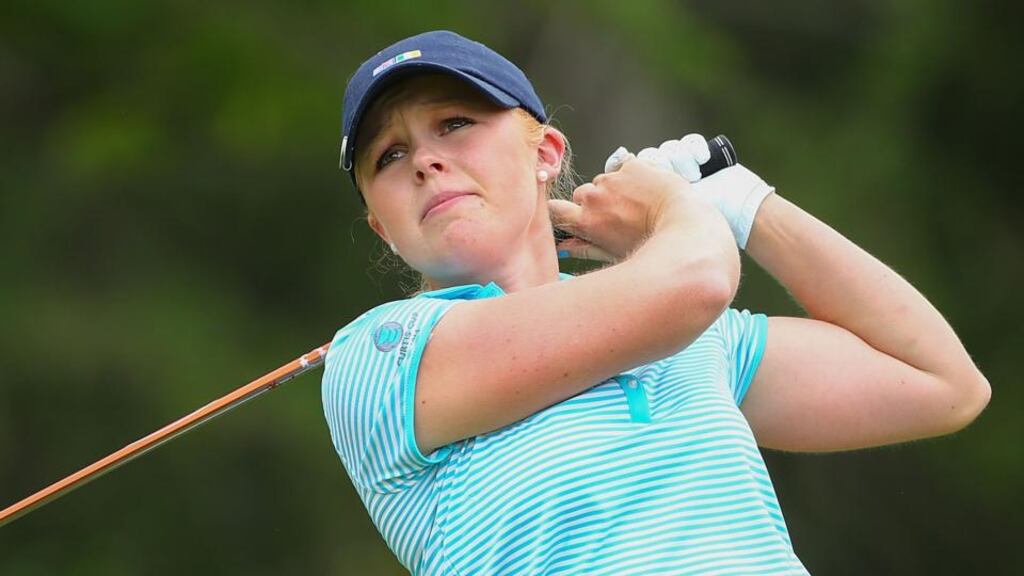 Stephanie Meadow missed out on winning top status at LPGA Final Qualifying in Florida when Karlin Beck chipped in for birdie on the 11th hole of ma play-off. Photograph: Dilip Vishwanat/Getty Image