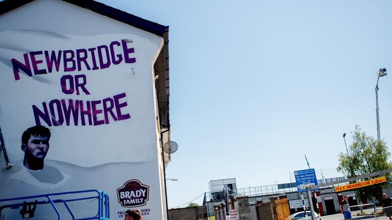 Newbridge or Nowhere: Every campaign needs an infectious slogan, and Cian O'Neill came up with one. Photograph: James Crombie/Inpho