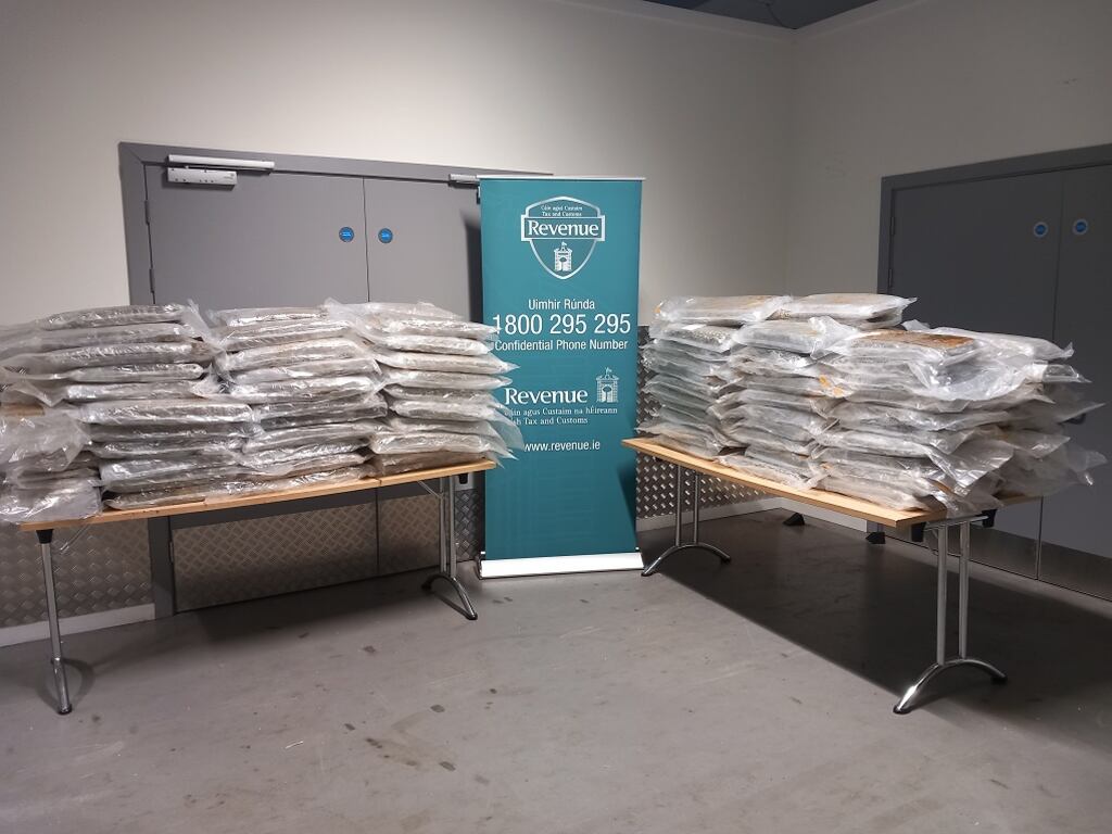 Revenue officers seized about 200kg of herbal cannabis and 30kg of cannabis resin
