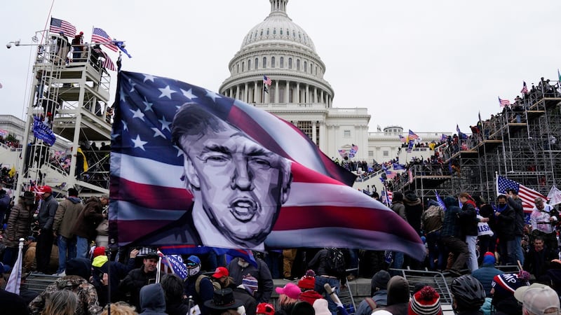 Supporters of then US president Donald Trump riot at the US Capitol on January 6th, 2021. Photograph: Will Oliver/EPA