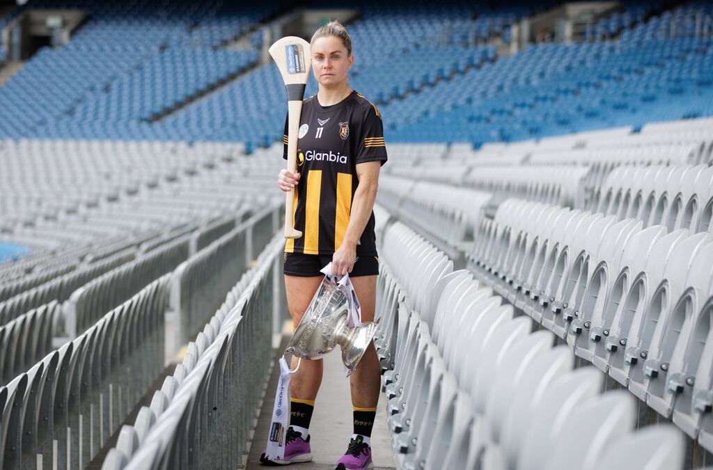 Kilkenny captain Katie Power at the launch of the 2025 Glen Dimplex All-Ireland Camogie Championships. Photograph: Tom Maher/Inpho