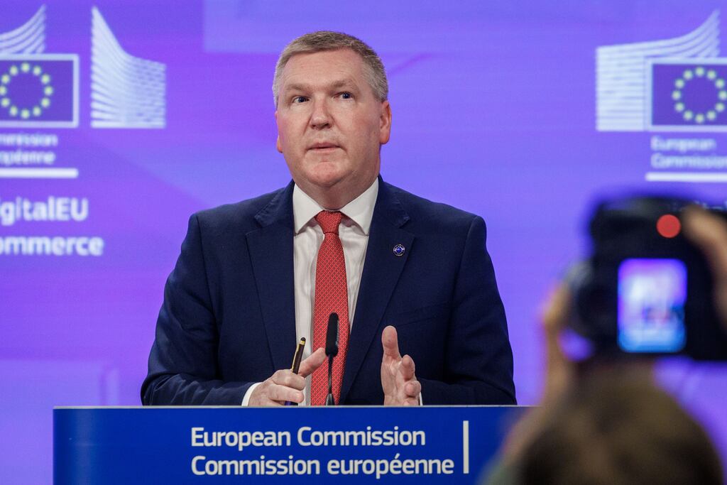 European Commissioner for Democracy, Justice, the Rule of Law and Consumer Protection Michael McGrath. Many big global tech firms sought meetings with him after he took office. Photograph: Shutterstock