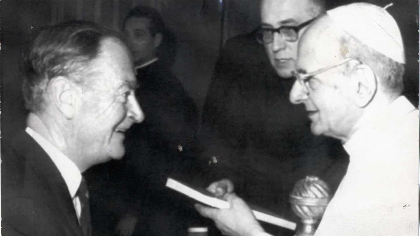 Liam Cosgrave, then Fine Gael leader, meets Pope Paul VI in the Vatican in 1972