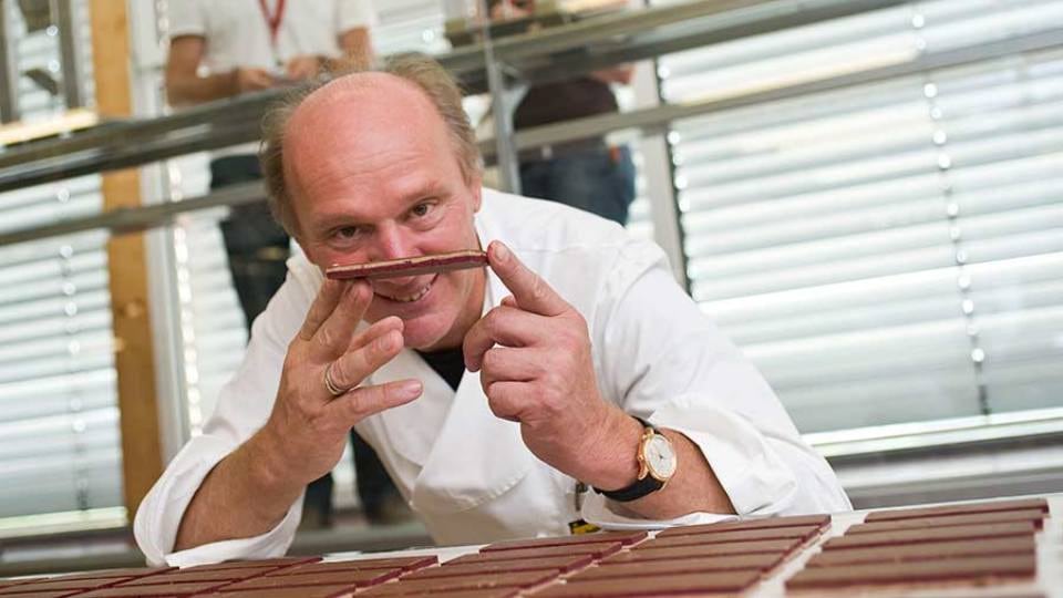 Eccentric Austrian chocolatier Josef Zotter who has launched a chocolate bar containing pig’s blood