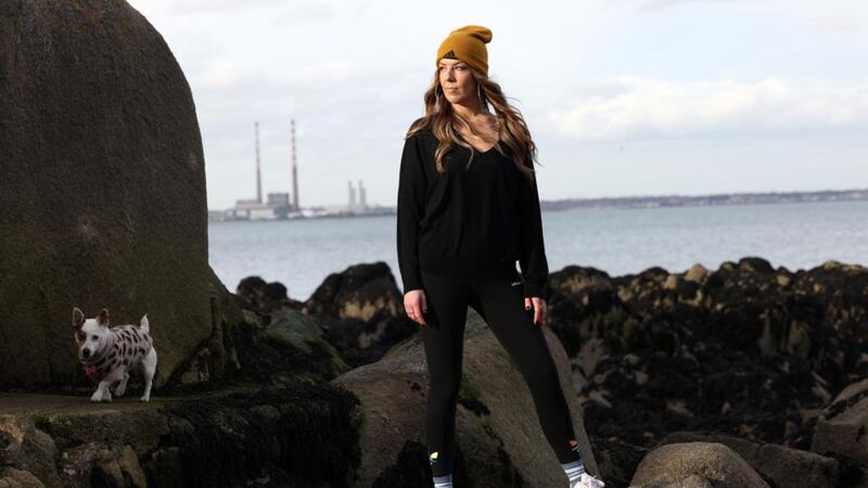 Mia Doring and her dog Missy. Photograph: Laura Hutton