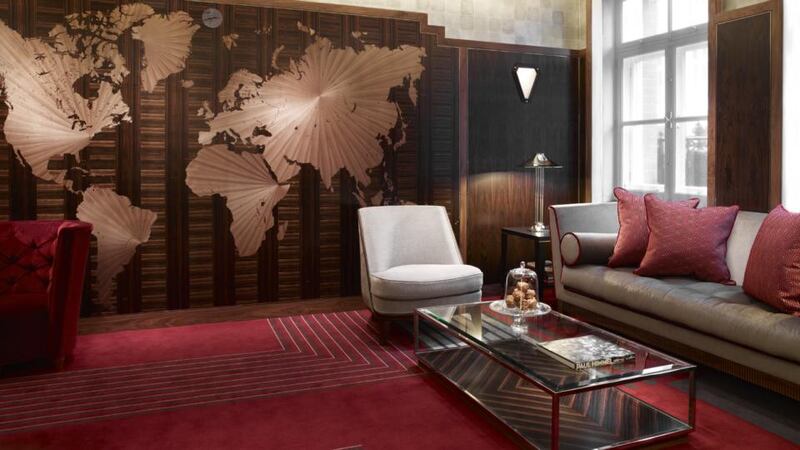 The map room in Claridges, London