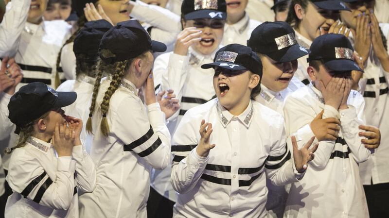 Member of RDC react as they are announced as winner of Ireland’s Got Talent. Photograph: Kyran O’Brien