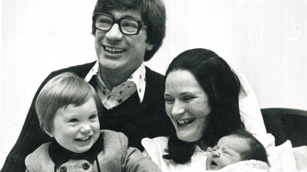 The late Jim Mitchell with Patsy, Ruairí and Sinéad in 1976