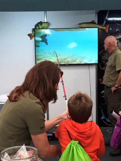 Fishing simulator available free for kids at national angling show