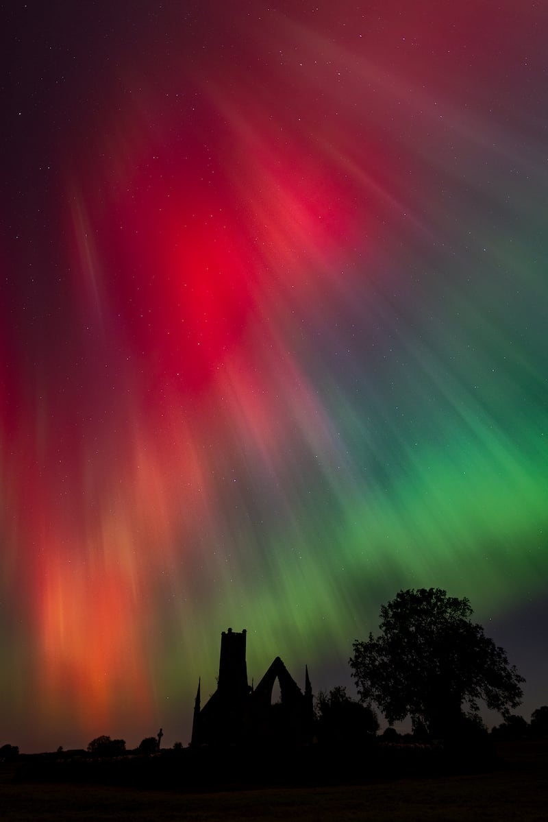 Northern Lights over Prosperous in Co Kildare. Photograph: Paul Murtagh