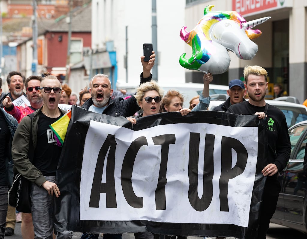 Protesters attending a Say No To Hate rally outside Google's offices in Dublin. A Department of Justice public consultation on hate speech received some 3,600 submissions. Photograph: Tom Honan