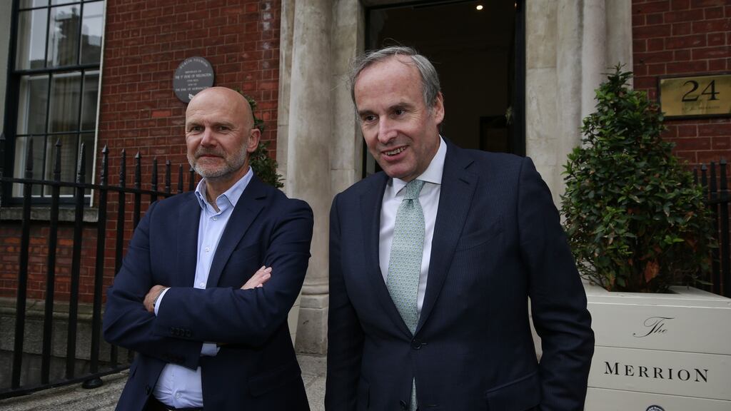 Mediahuis chief executive Gert Ysebaert and chairman Thomas Leysen: the company bid €146 million for Independent News & Media this week. Photograph: Nick Bradshaw
