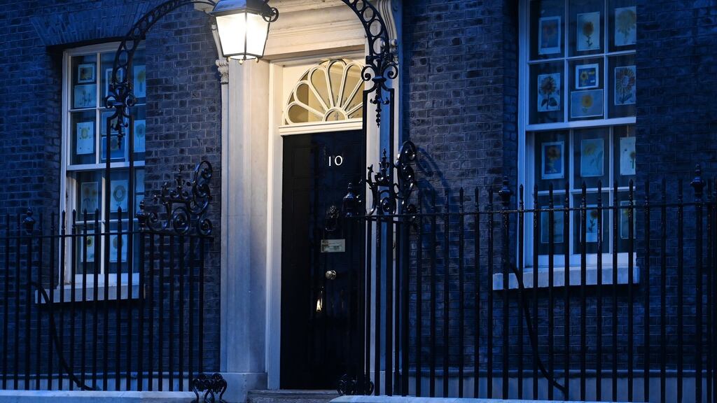 10 Downing Street: An internal civil service investigation into the parties, led by senior official Sue Gray, was paused when the police opened its inquiries in February. Photograph: Andy Rain/EPA
