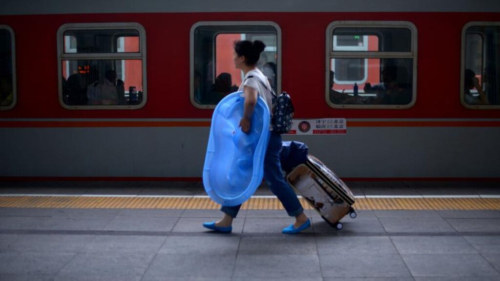 China’s state-owned railroad equipment makers CSR Corp and China CNR Corp have merged to become CRRC. It is the world’s second-biggest industrial company, trailing only General Electric. Photograph: Wang Zhaowang Zhao/AFP/Getty Images
